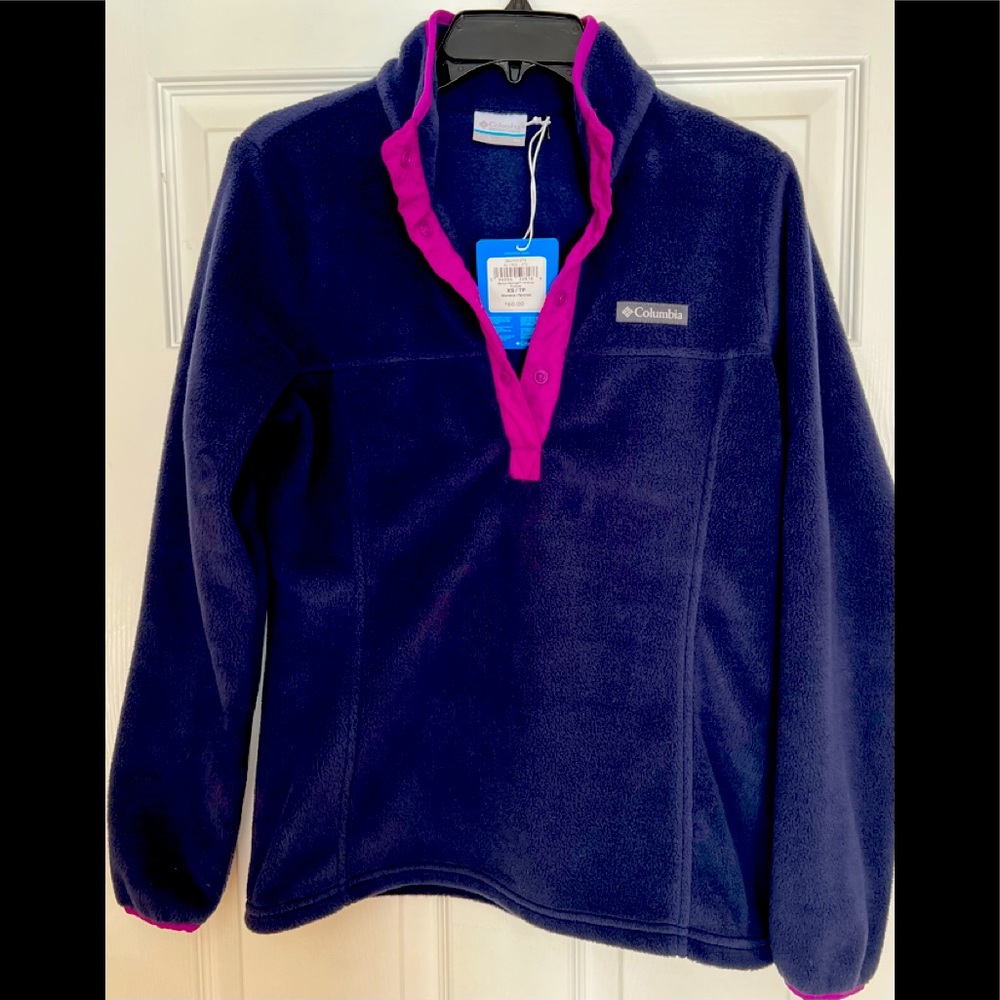 Columbia Benton Springs Navy Fleece Pullover XS/TP